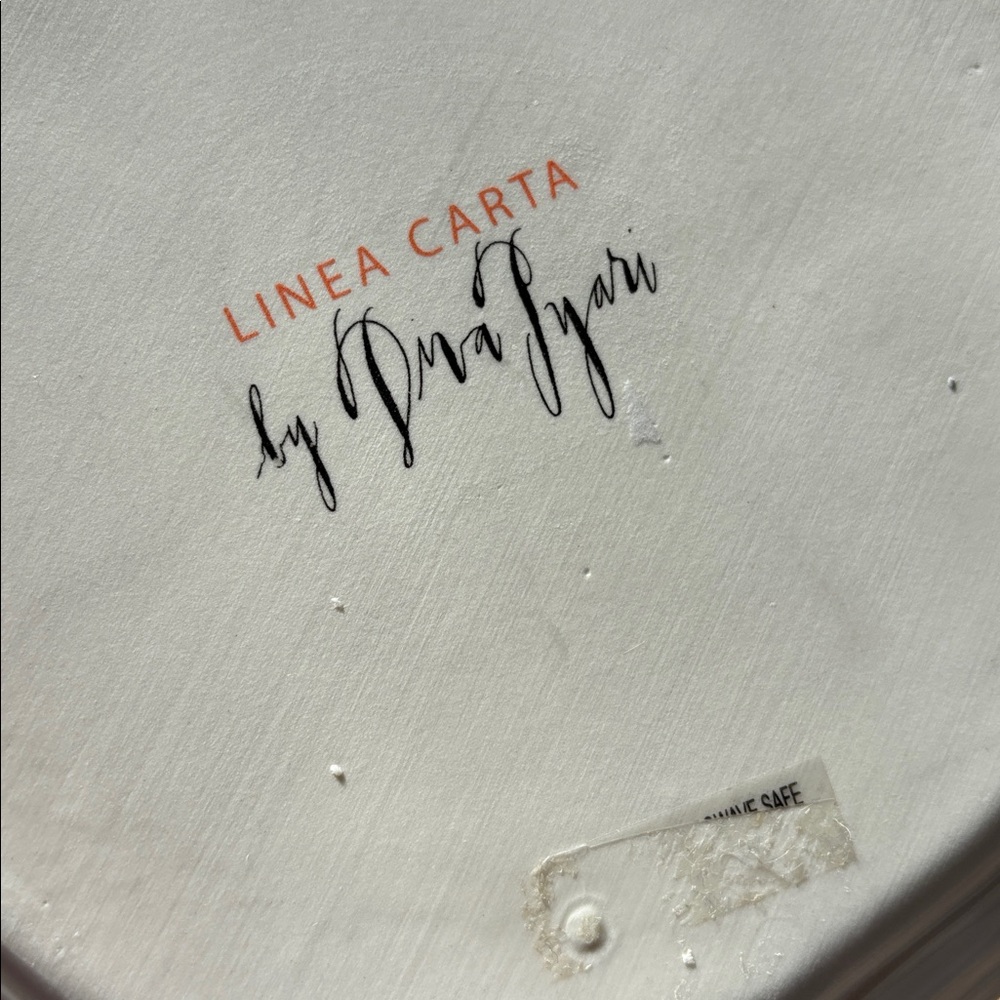 🦪Anthropologie Linea Carta Calligrapher Diva Pyari P Plate Priceless Pearl - Picture 12 of 16